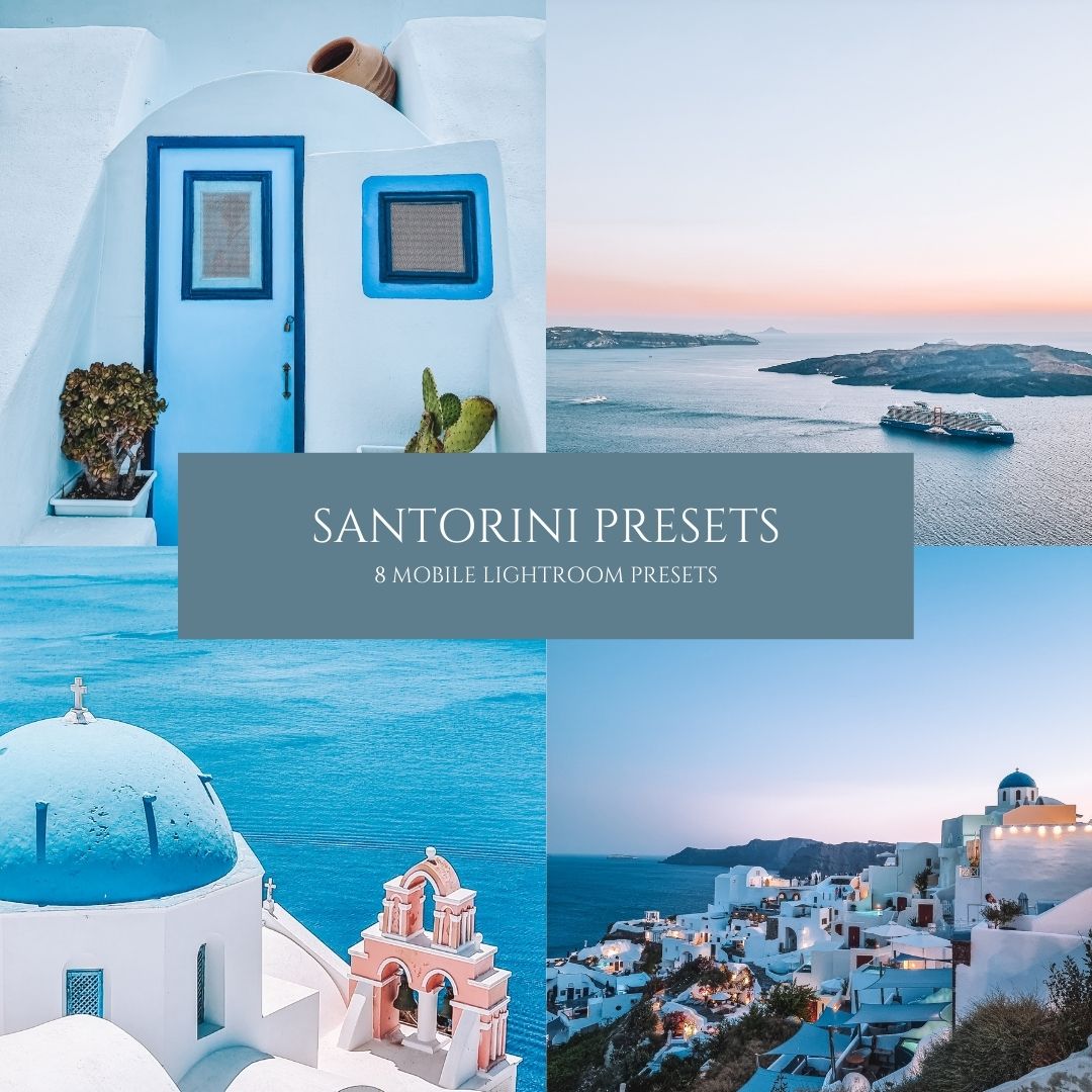 SANTORINI - 8 PRESETS | Edição de fotografia Lightroom